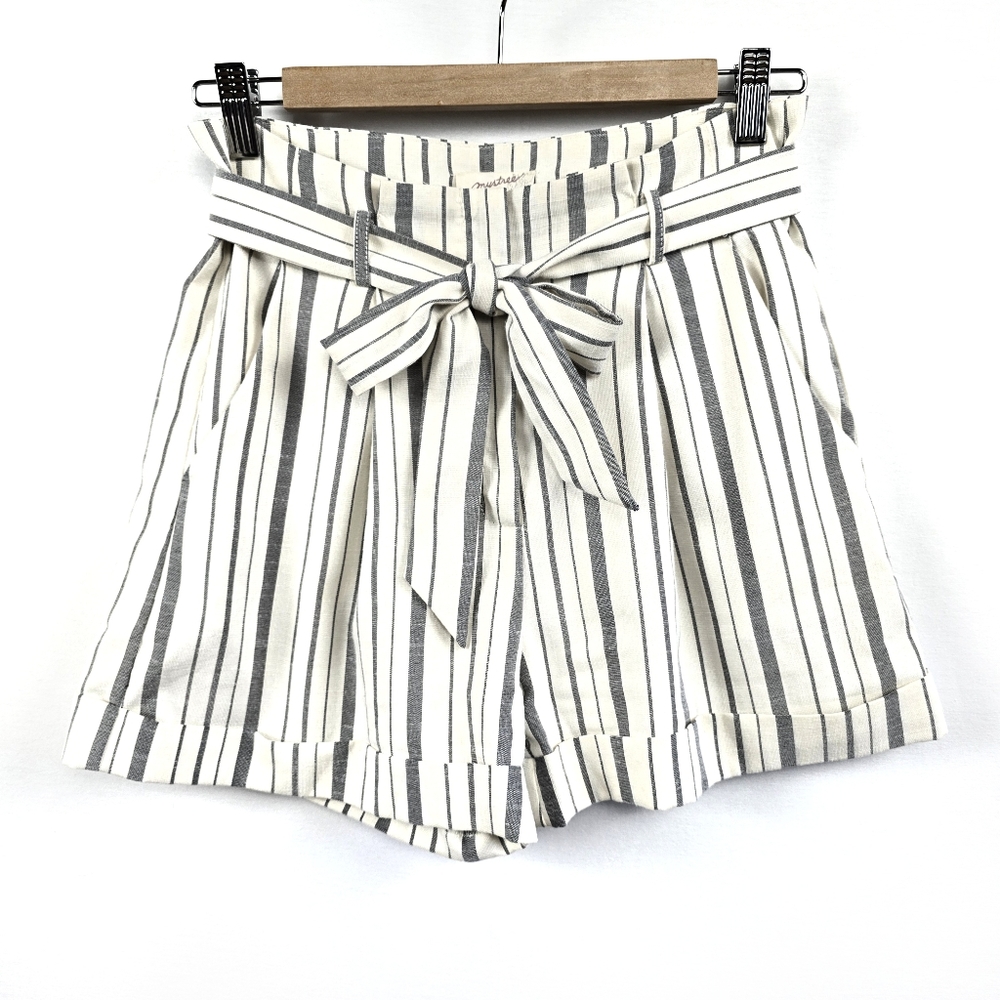 Mystree Stripe Short Tie Front Size Small